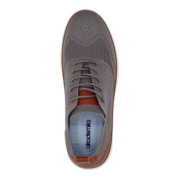 Akademiks Men\'s Olney Wingtip Knit Oxford Shoes Gray Size 9